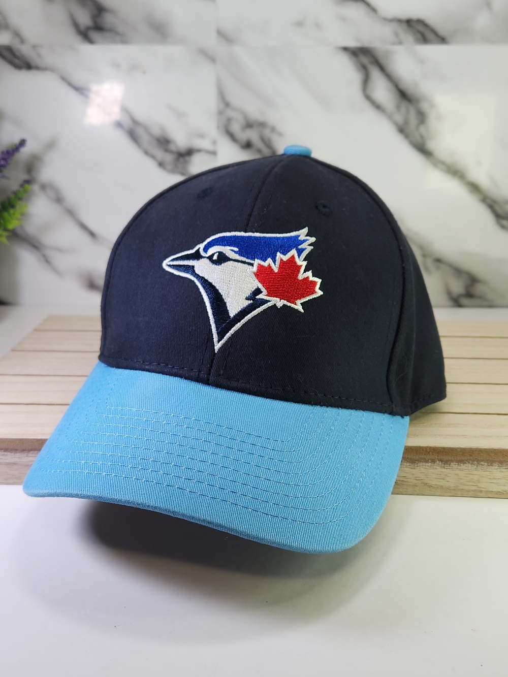 Toronto Blue Jays Two-Tone Baseball Cap, Navy & Sky Blue, Adjustable. Unisex